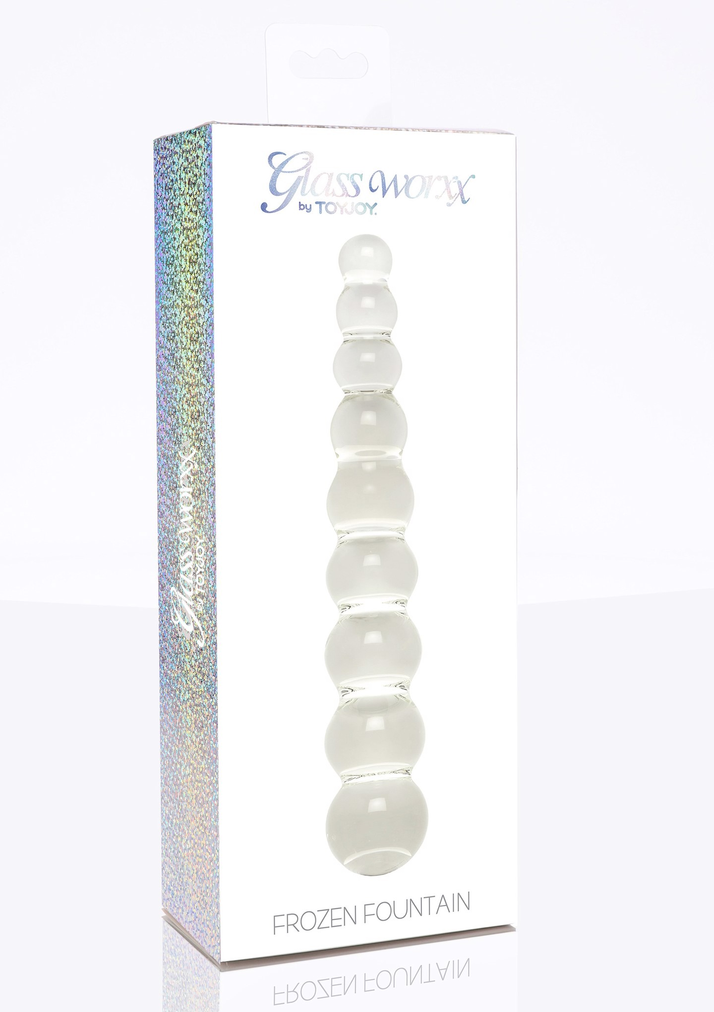 Фалоімітатор із кульок Frozen Fountain скляний, прозорий, 22 х 3.5 см