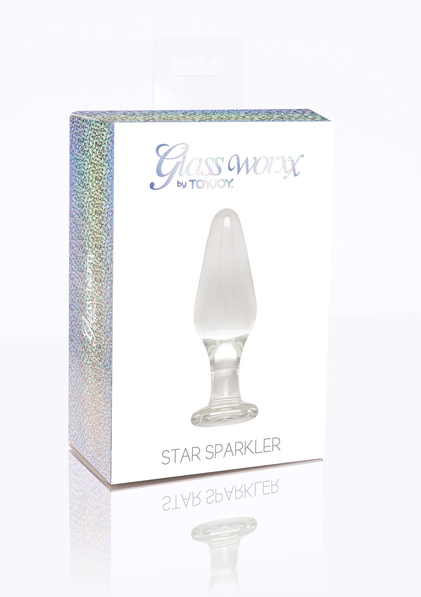 Пробка анальна зі скла ToyJoy Glass Worxx Star Sparkler прозора