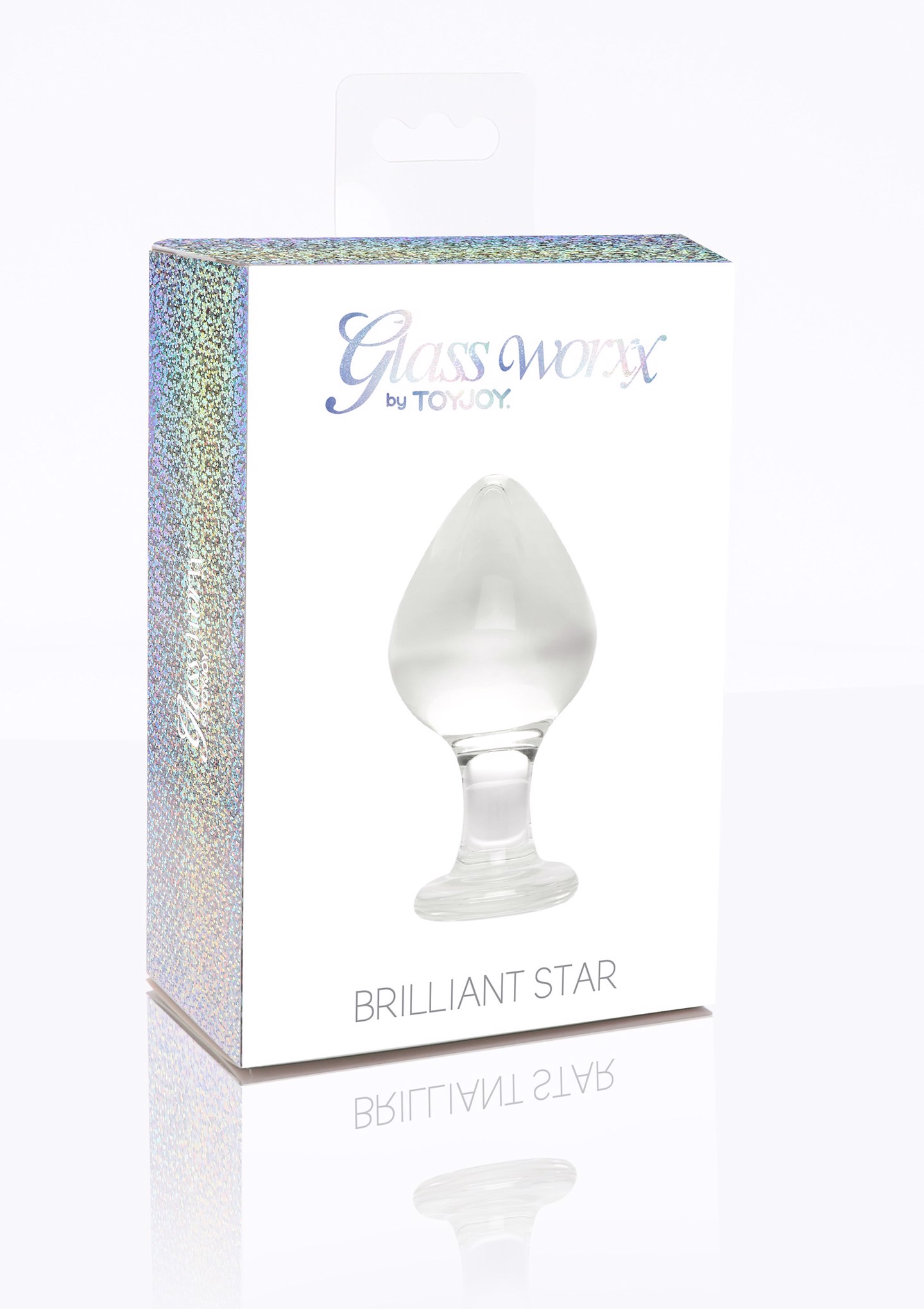 Анальная стеклянная пробка ToyJoy Brilliant Star прозрачная