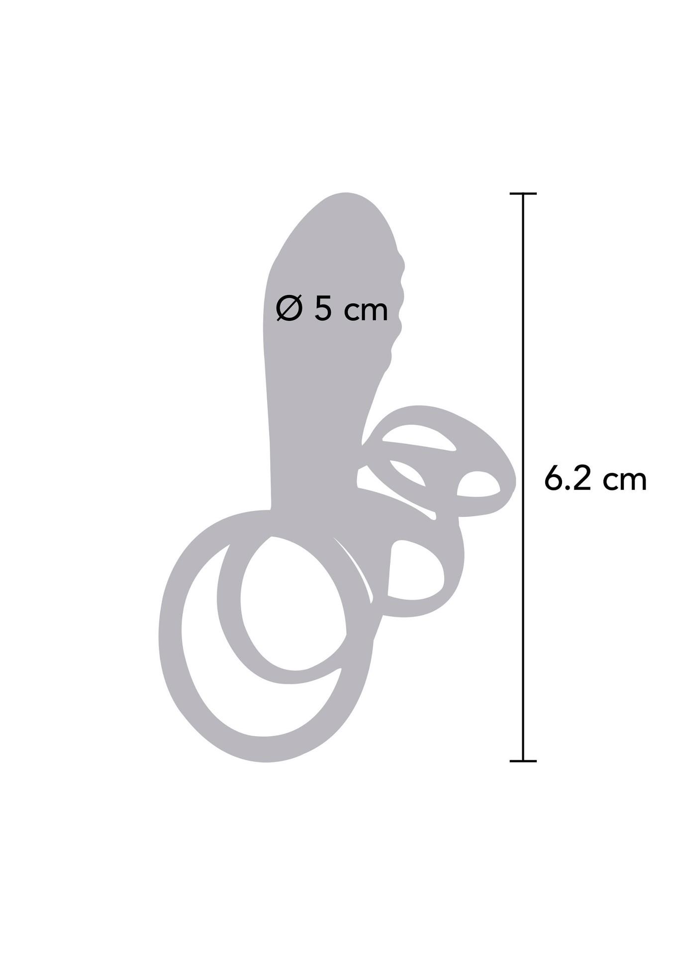 Ерекційне вібро кільце ToyJoy Halo Halo C-Ring Sleeve з кліторальним відростком, фіолетове