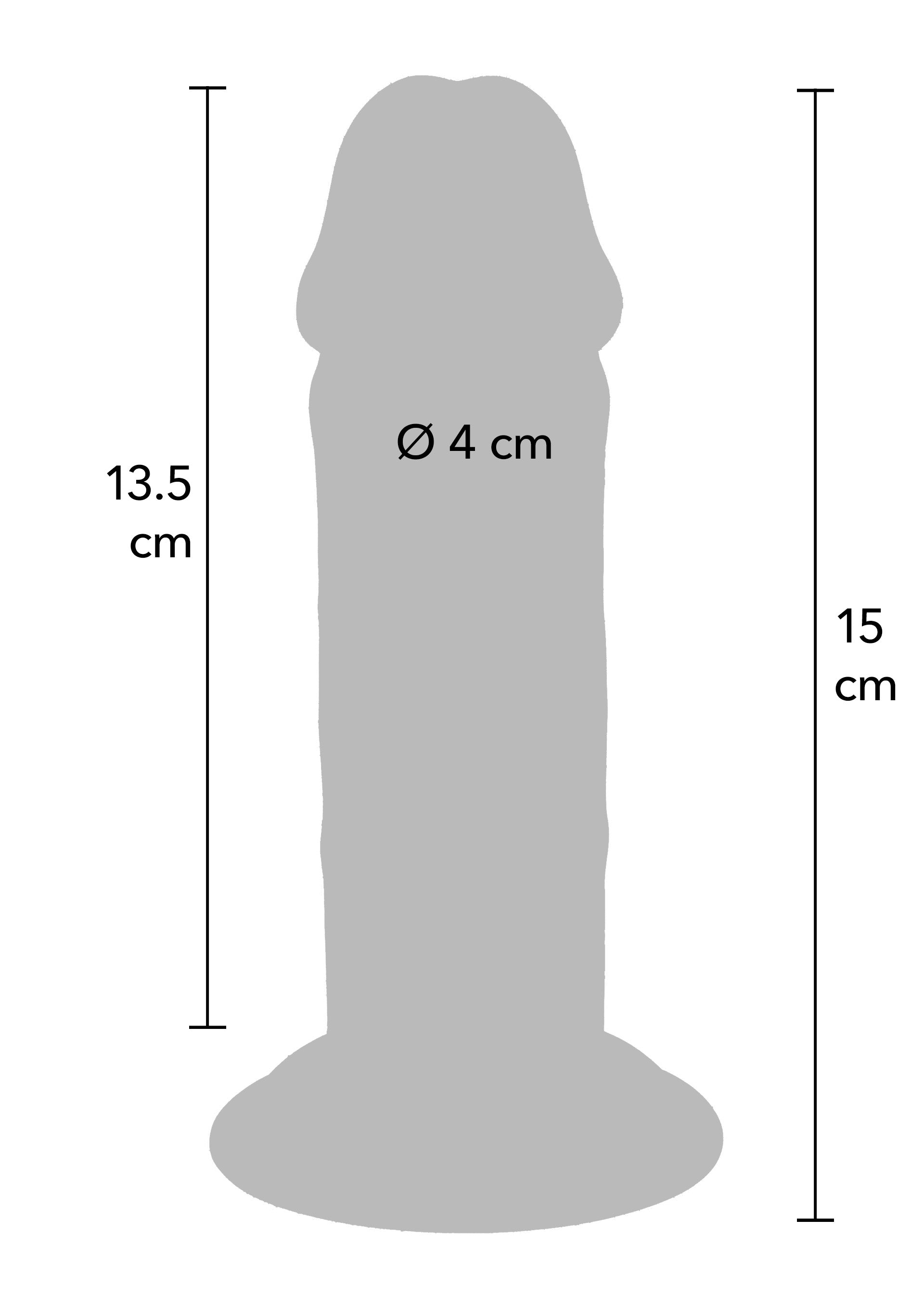 Фалоімітатор реалістичний на присосці TOY JOY Deluxe Dual Density, 15 × 4 см