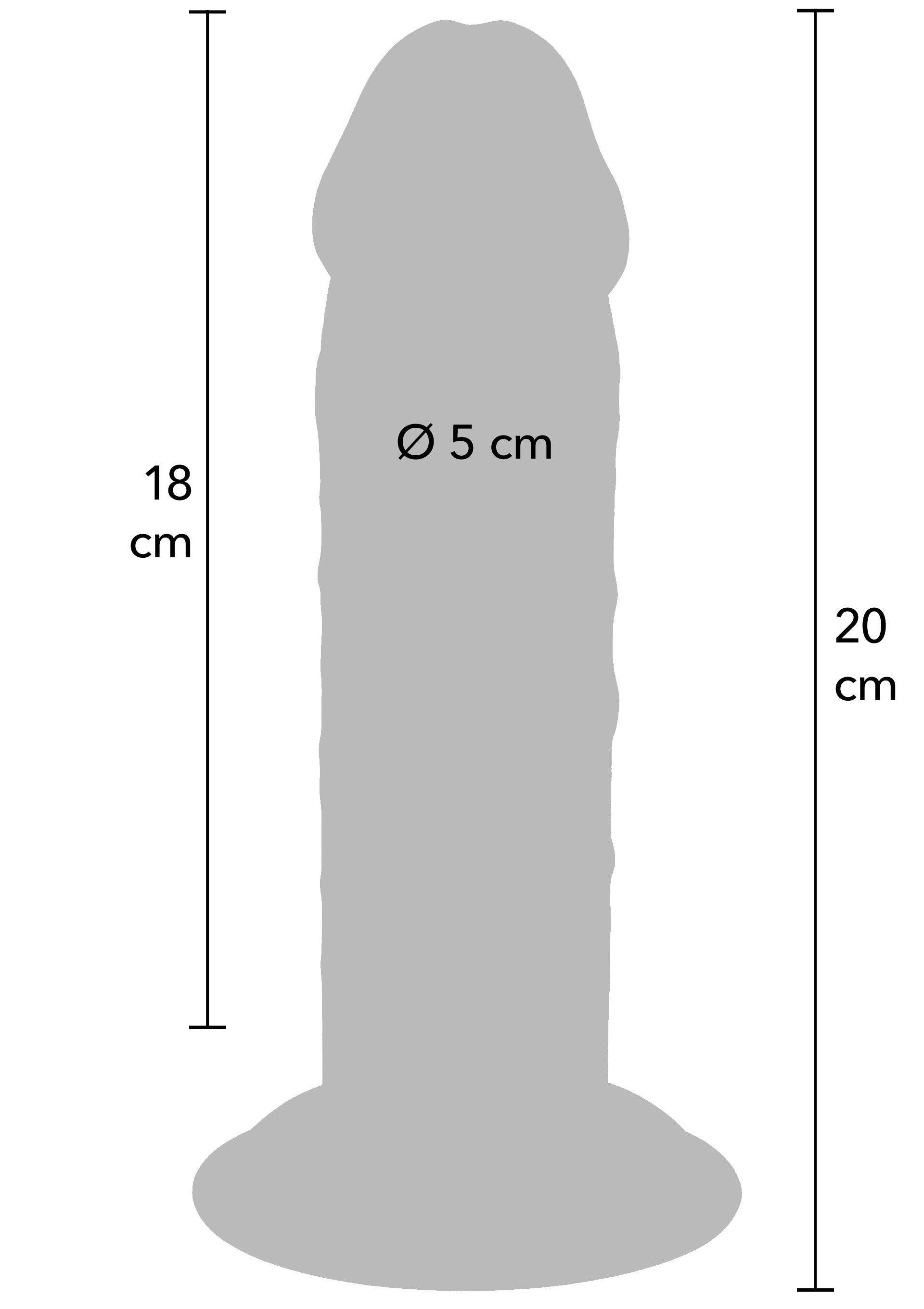 Фаллоимитатор реалистичный на присоске TOY JOY Deluxe Dual Density, 20 × 5 см