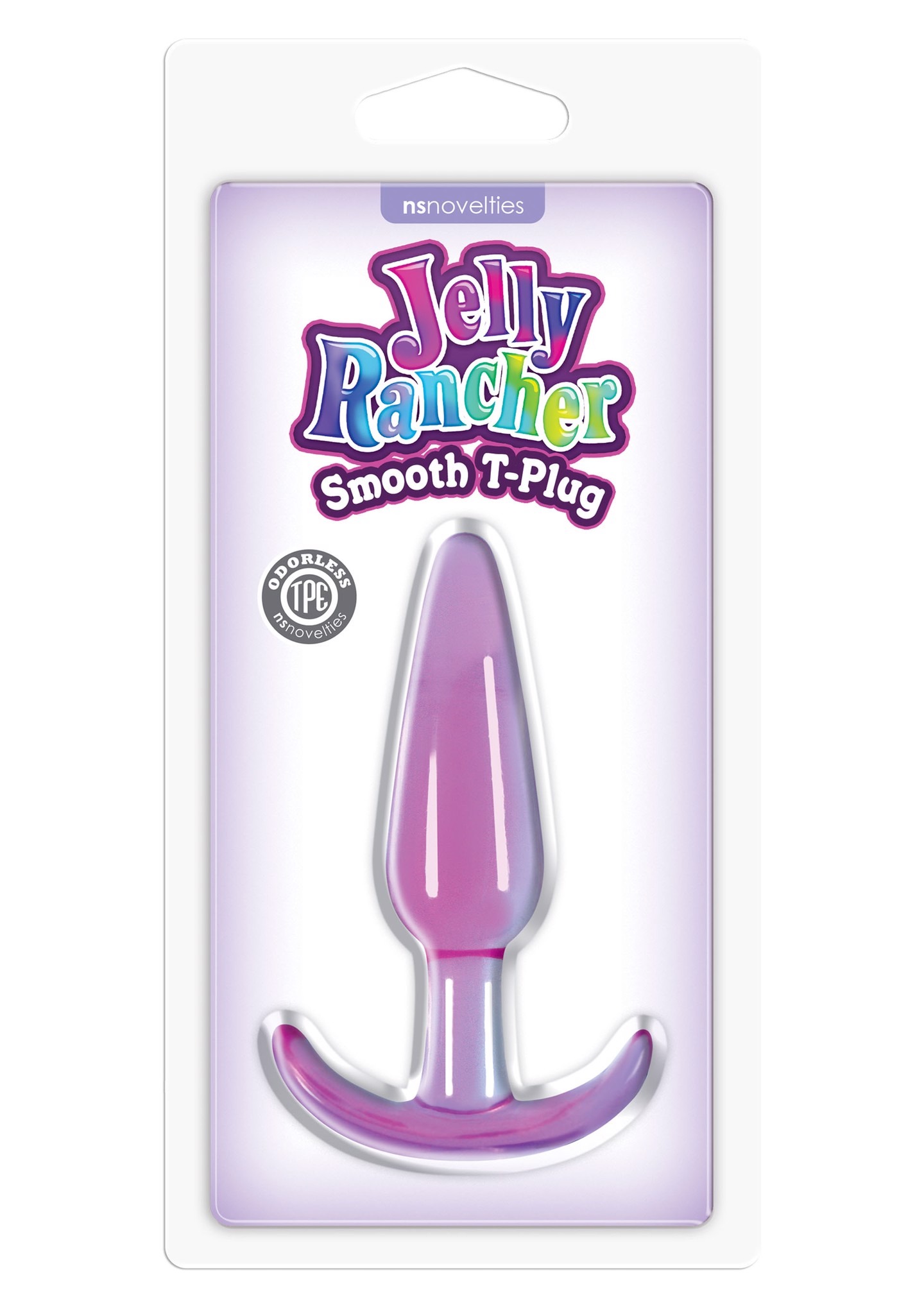 Анальная пробка NS Novelties Jelly Rancher Smooth T-Plug, фиолетовая