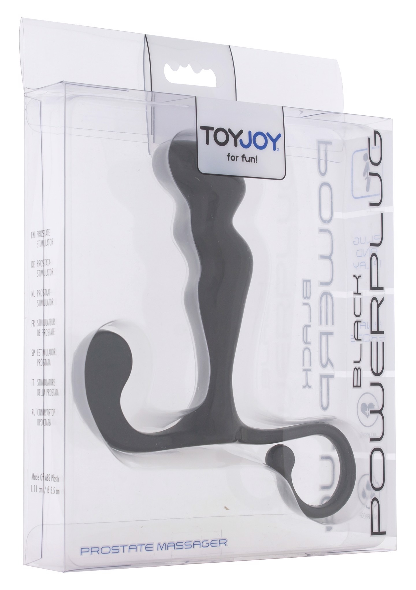 Масажер простати Toy Joy з фігурною ручкою, чорний