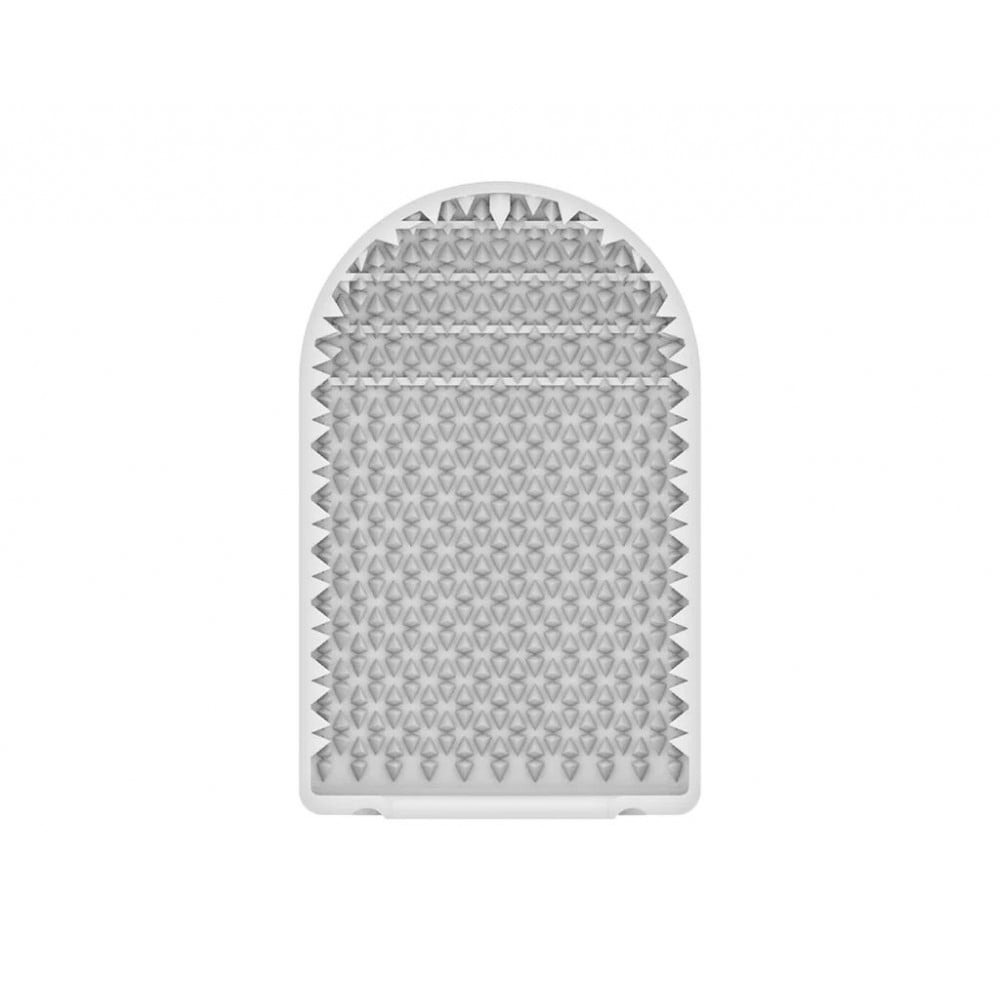 Мини мастурбатор нереалистичный Tenga Pocket Crystal Mist, с рельефом, белый