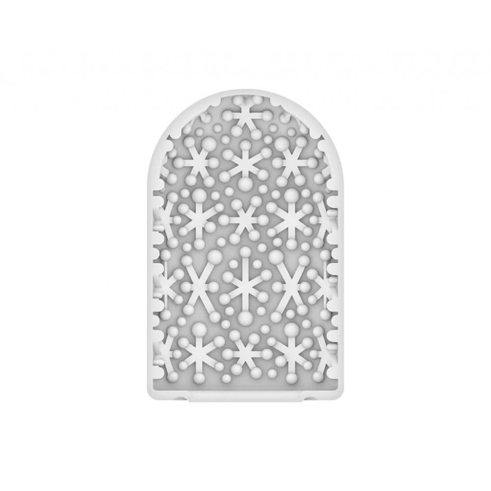 Мини мастурбатор нереалистичный Tenga Pocket Spark Beads, с рельефом, белый