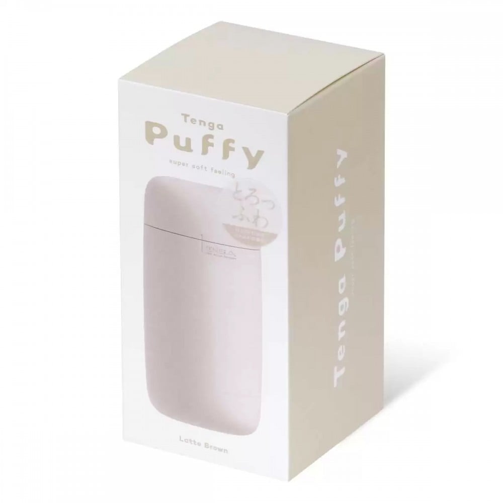 Мастурбатор нереалистичный Tenga Puffy Latte Brown, рельефный, бежевый