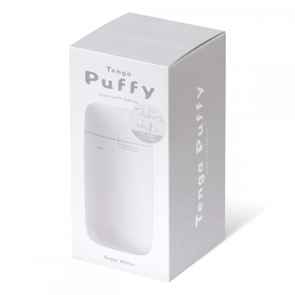 Мастурбатор нереалистичный Tenga Puffy Sugar White, рельефный, бежевый
