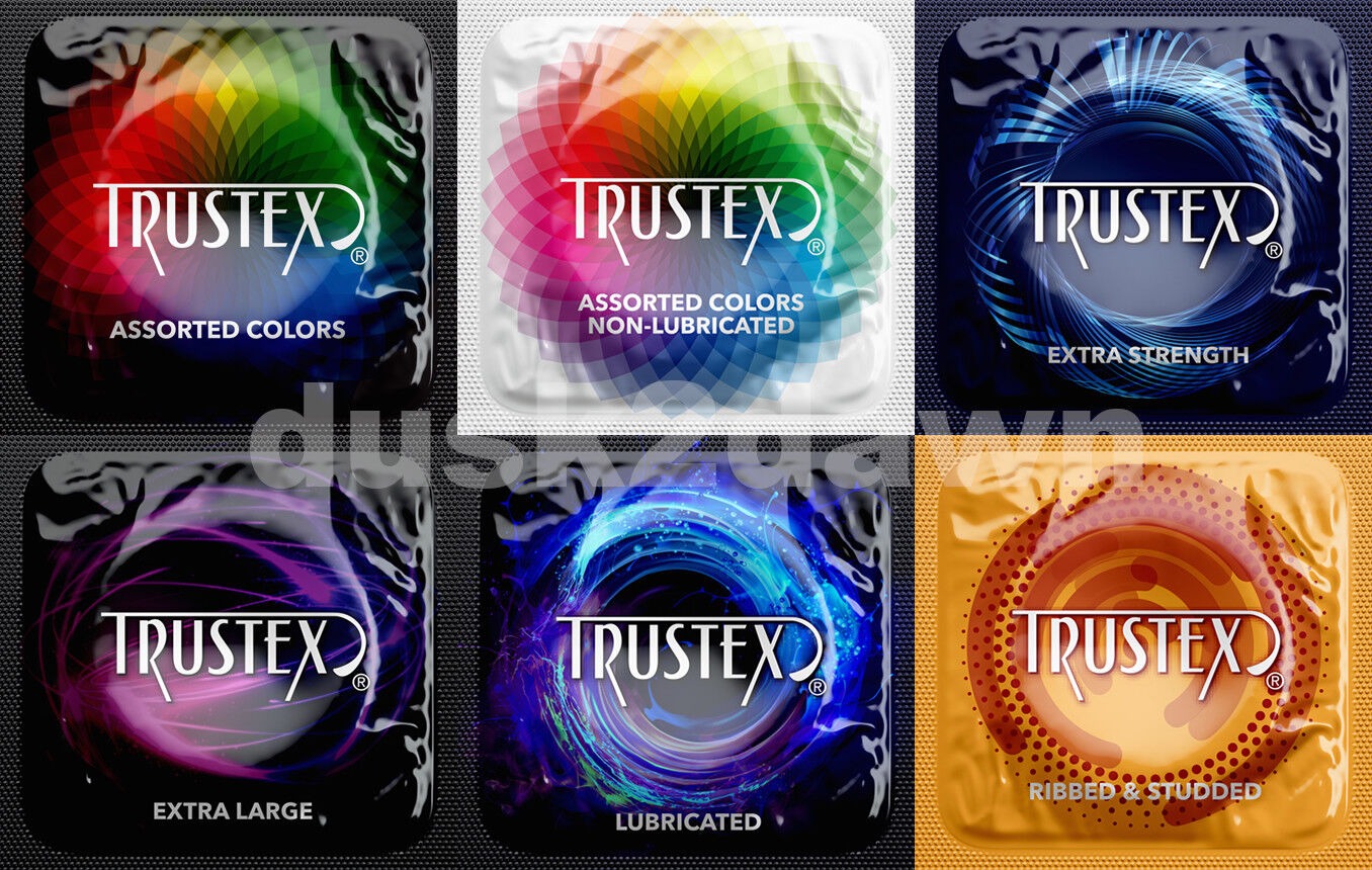 Презервативи Trustex Assorted Colors різних кольорів, з мастилом