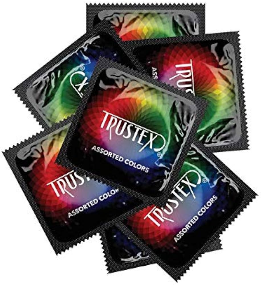 Презервативи Trustex Assorted Colors різних кольорів, з мастилом