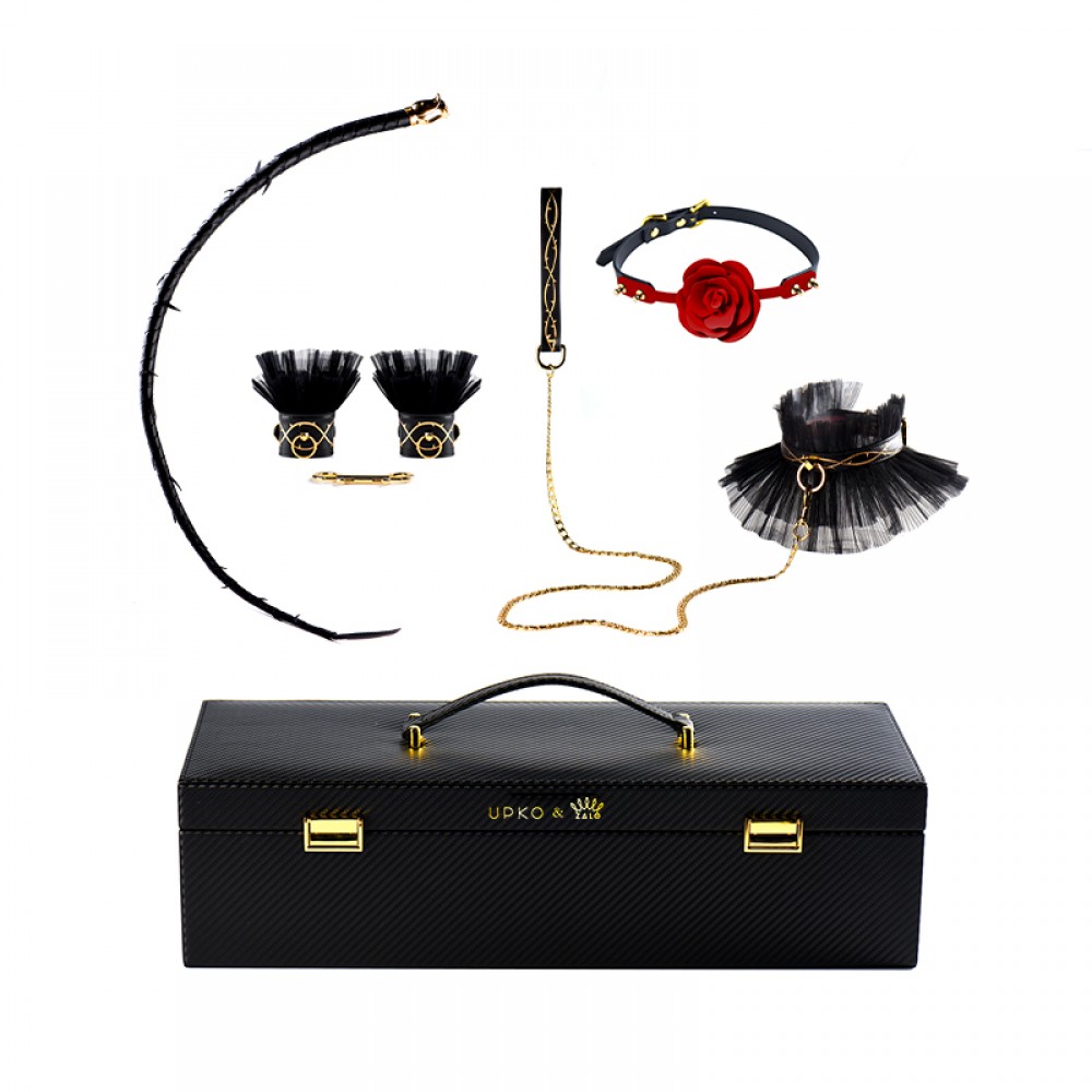 Королівський набір з італійської шкіри UPKO у валізі Luxurious & Romantic Kit, 5 предметів