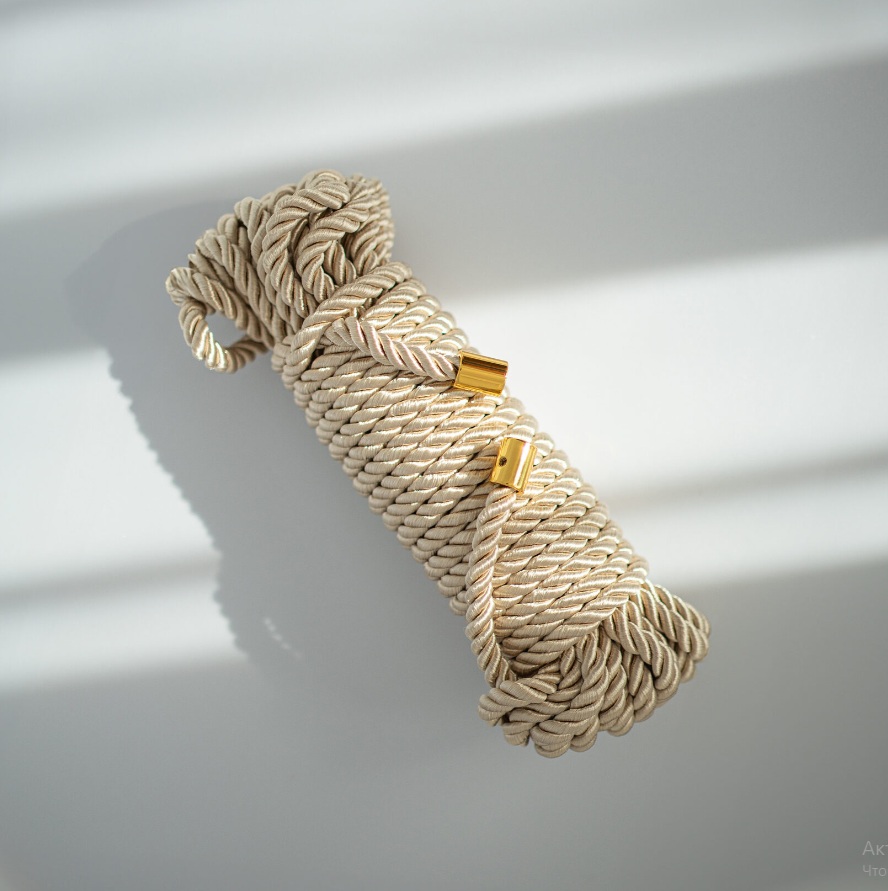 Веревка для бондажа премиальная UPKO Restraint Bondage Vope золотая, 10 м