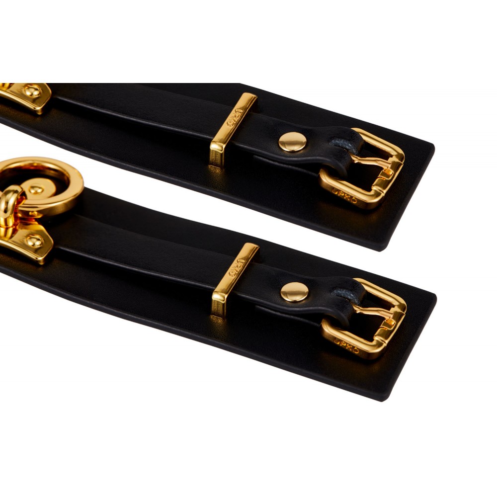 Пані шкіряні зі вставками позолоти Ankle Cuffs UPKO size L