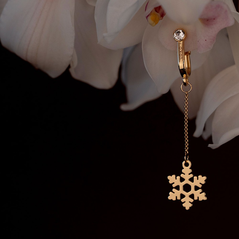 Прикраси для клітора та статевих губ non-pierced clitoral jewelry dangle with snowflake UPKO