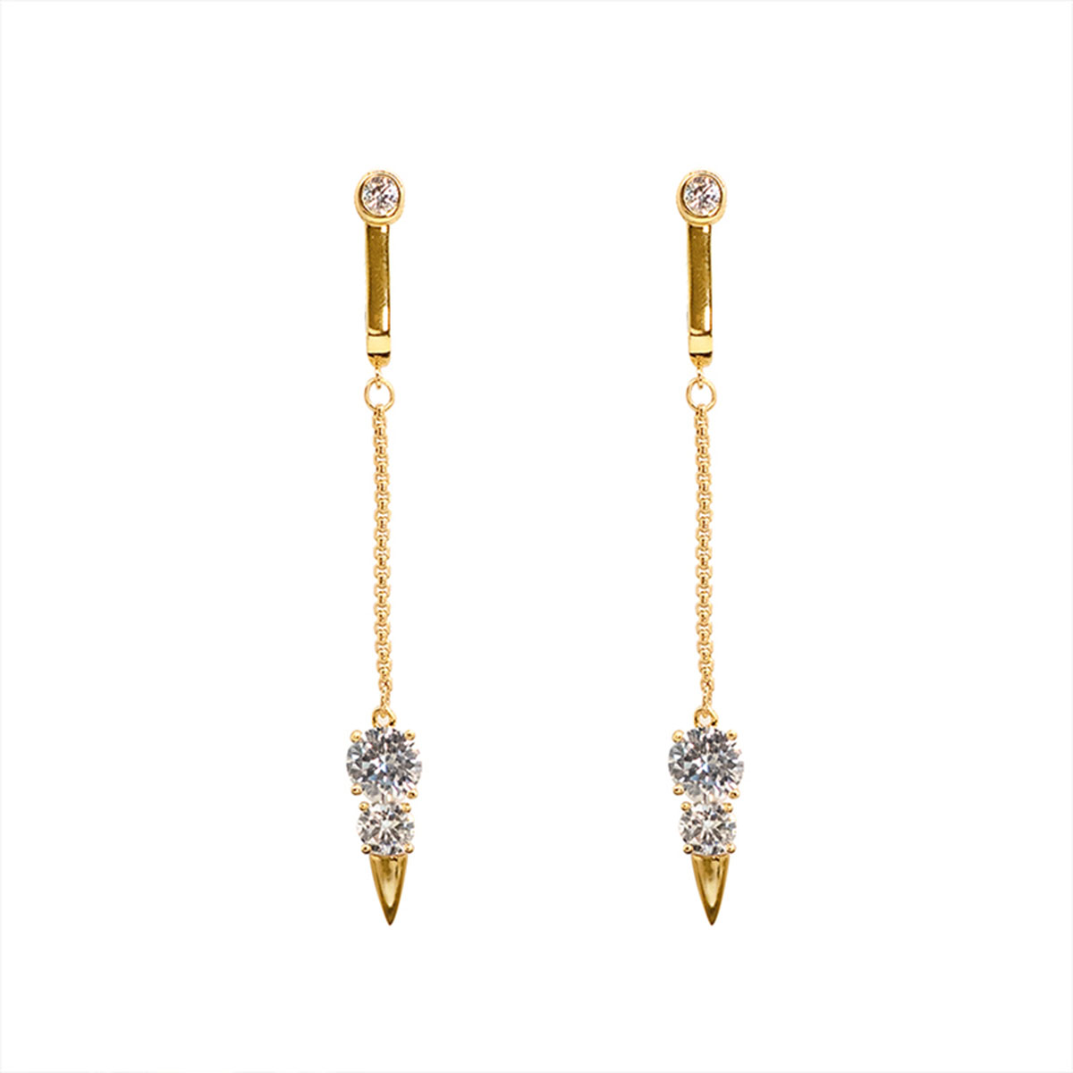 Прикраси для клітора та статевих губ UPKO Non-pierced Jewelry Snowman з гірським кришталем, золотисті