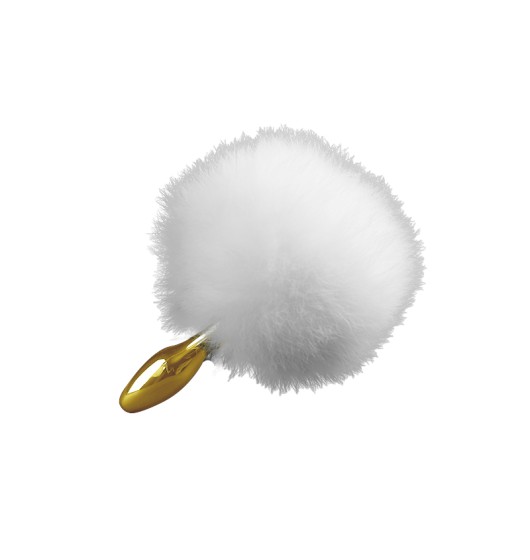 Анальна пробка у вигляді хвоста кролика Upko Rabbit Fur Bunny Tail Small Butt Plug з кролячого хутра