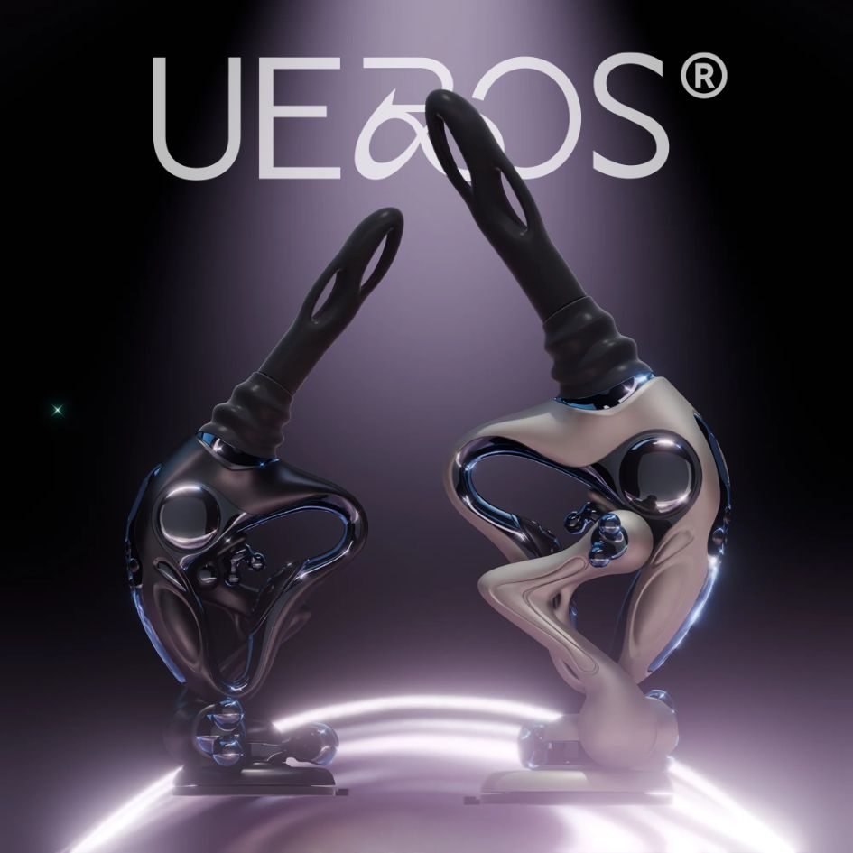 Секс-машина Upko UEROS Nexus Power Gray з фрикціями, вібрацією та обертальною стимуляцією, сіра