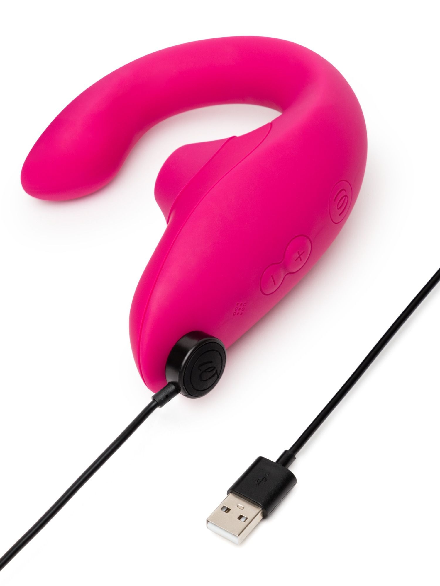 Стимулятор точки G та клітора Womanizer Blend Pink вакуум та вібрація, яскраво рожевий