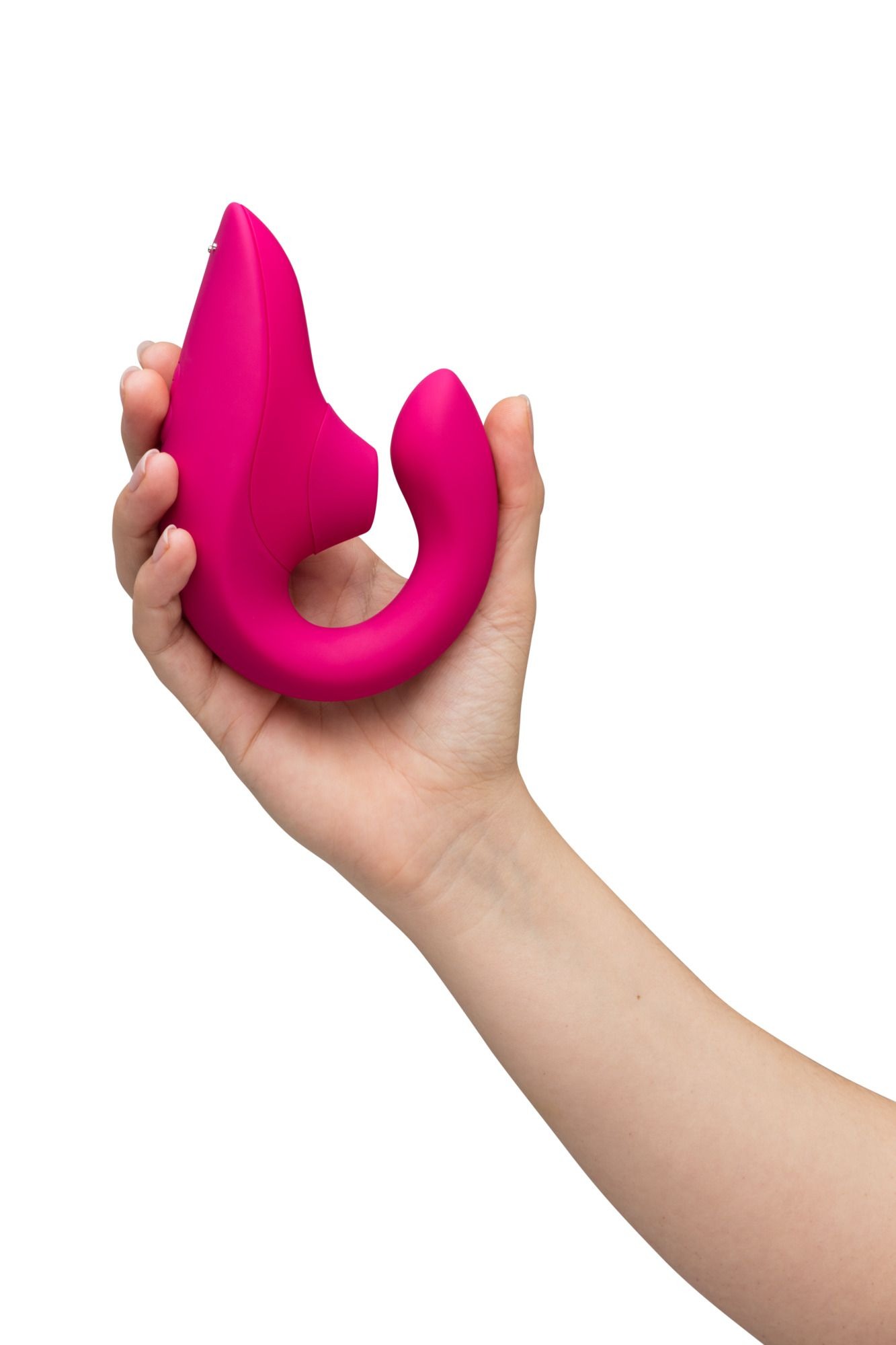 Стимулятор точки G та клітора Womanizer Blend Pink вакуум та вібрація, яскраво рожевий