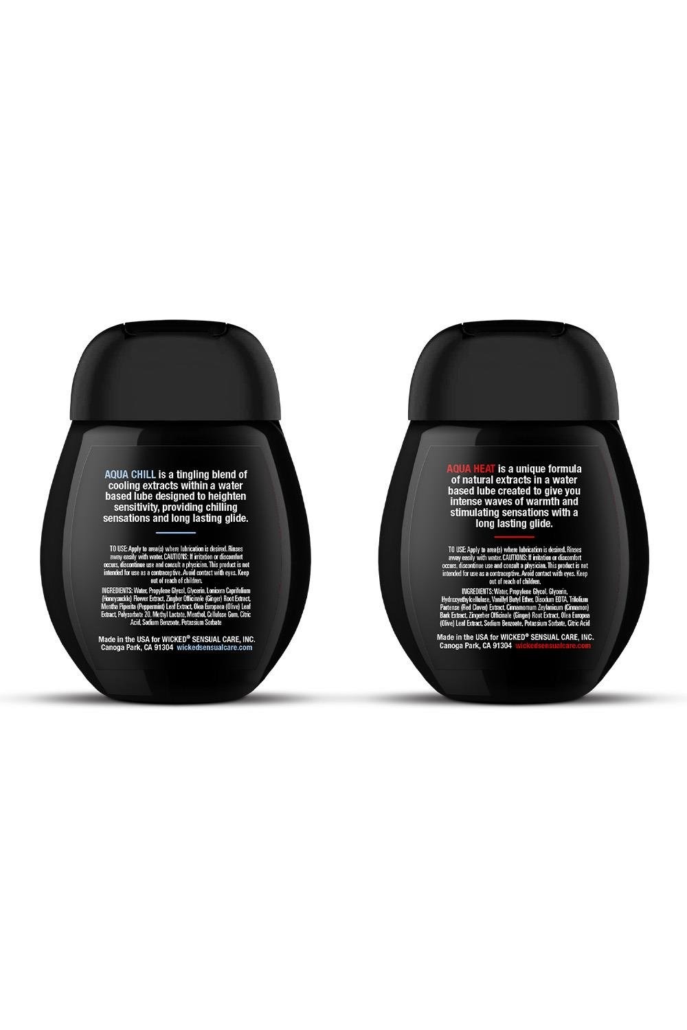 Набір лубрикантів Wicked Sensual Care Sensation Kit охолодження та розігрів, 45+45 мл
