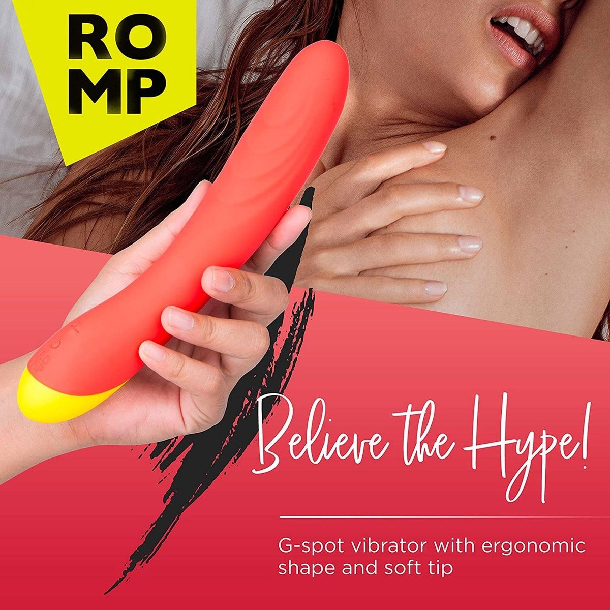 Класичний вібратор із рельєфом Romp Hype червоний