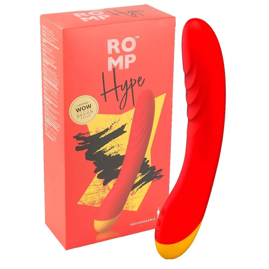 Класичний вібратор із рельєфом Romp Hype червоний