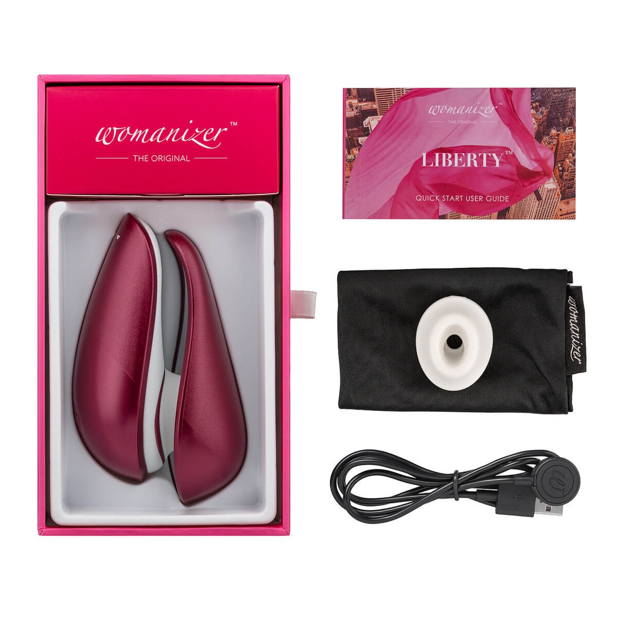 Бесконтактный стимулятор клитора Womanizer Liberty Red Wine