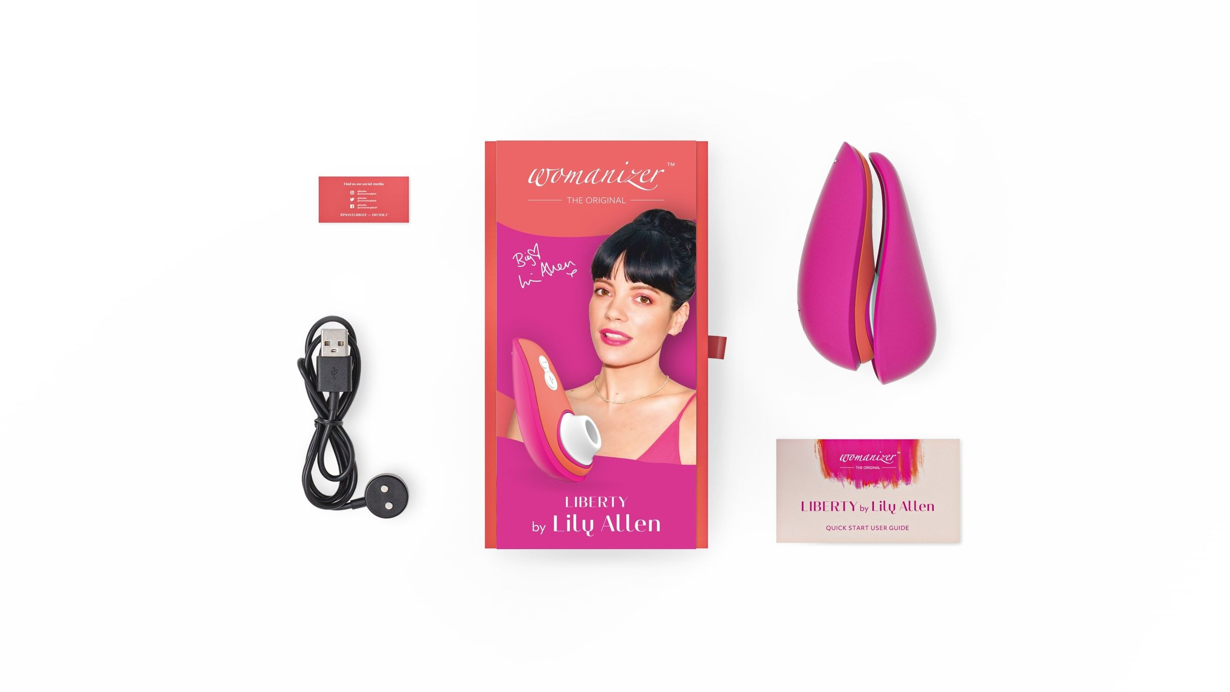 Безконтактний клітор стимулятор Womanizer Liberty by Lily Allen Rebellious Pink