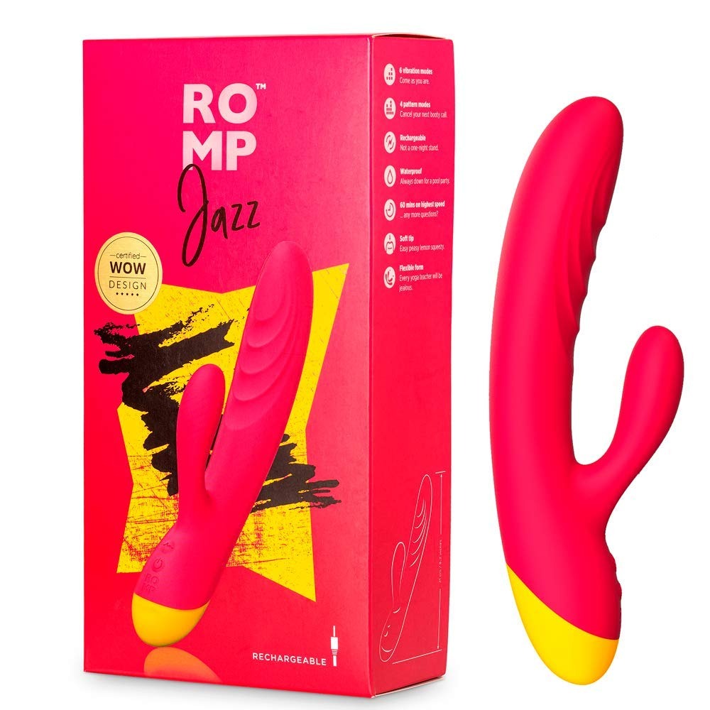 Вібратор Кролик Romp Jazz зі стимуляцією точки G, червоний