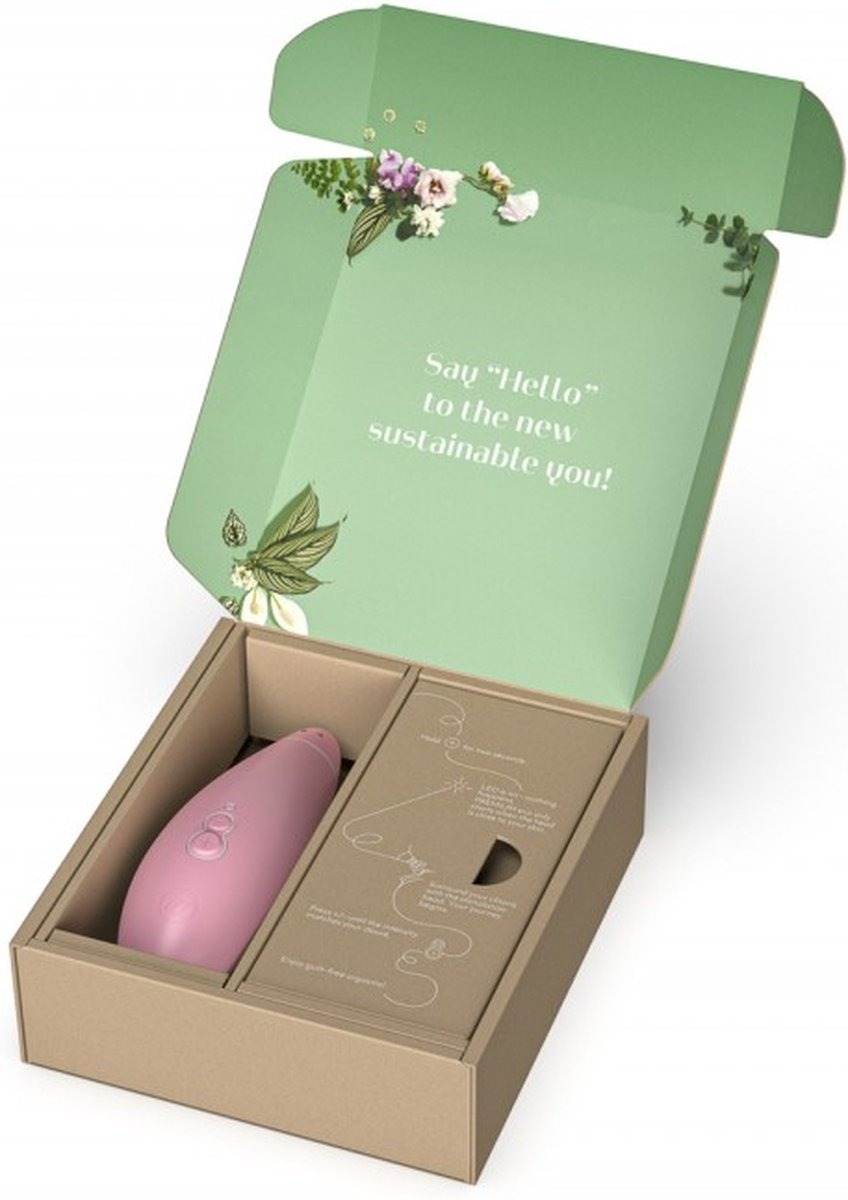 Бесконтактный клиторальный стимулятор Womanizer Premium ECO из био материалов, PINK