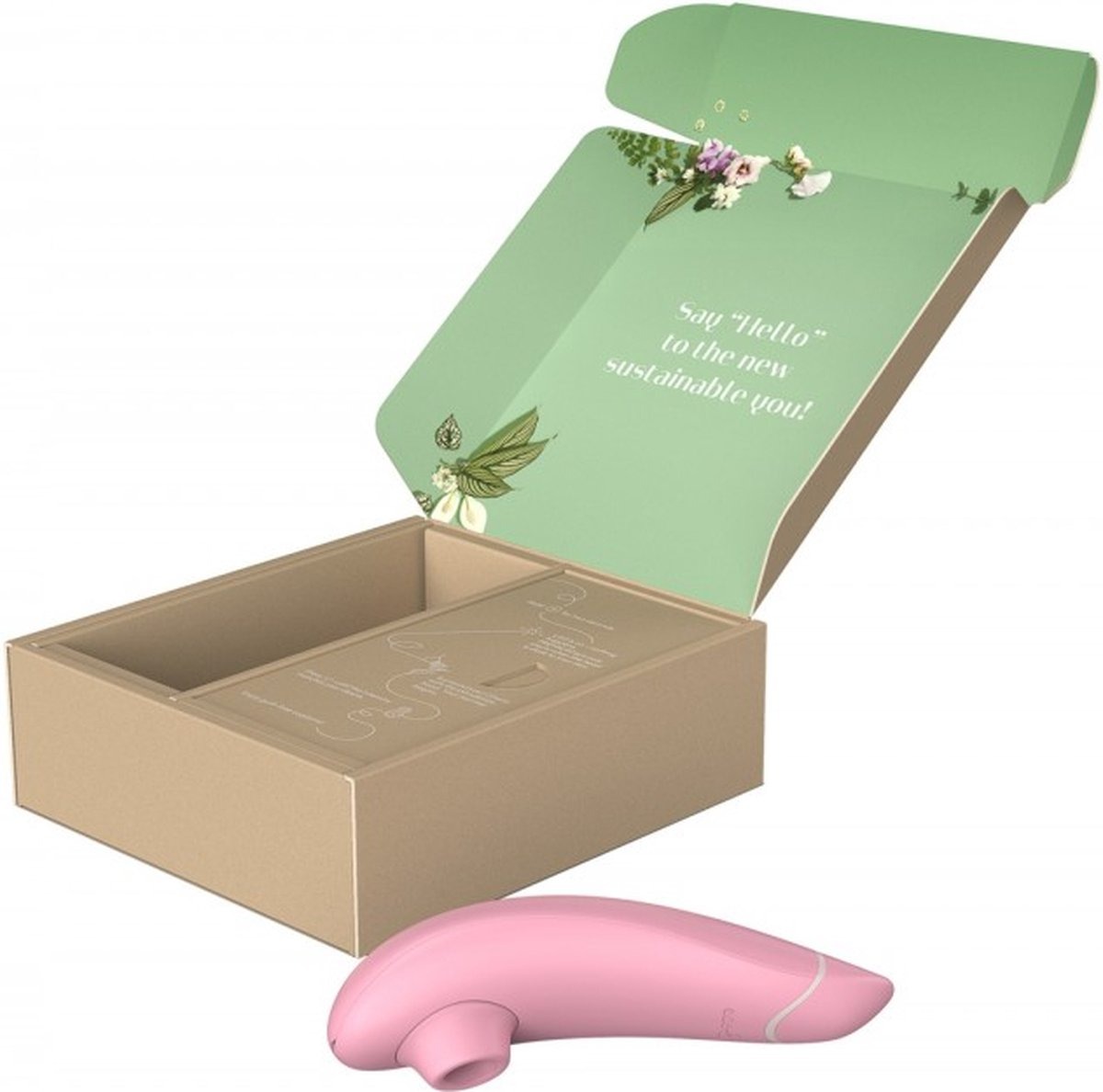 Бесконтактный клиторальный стимулятор Womanizer Premium ECO из био материалов, PINK