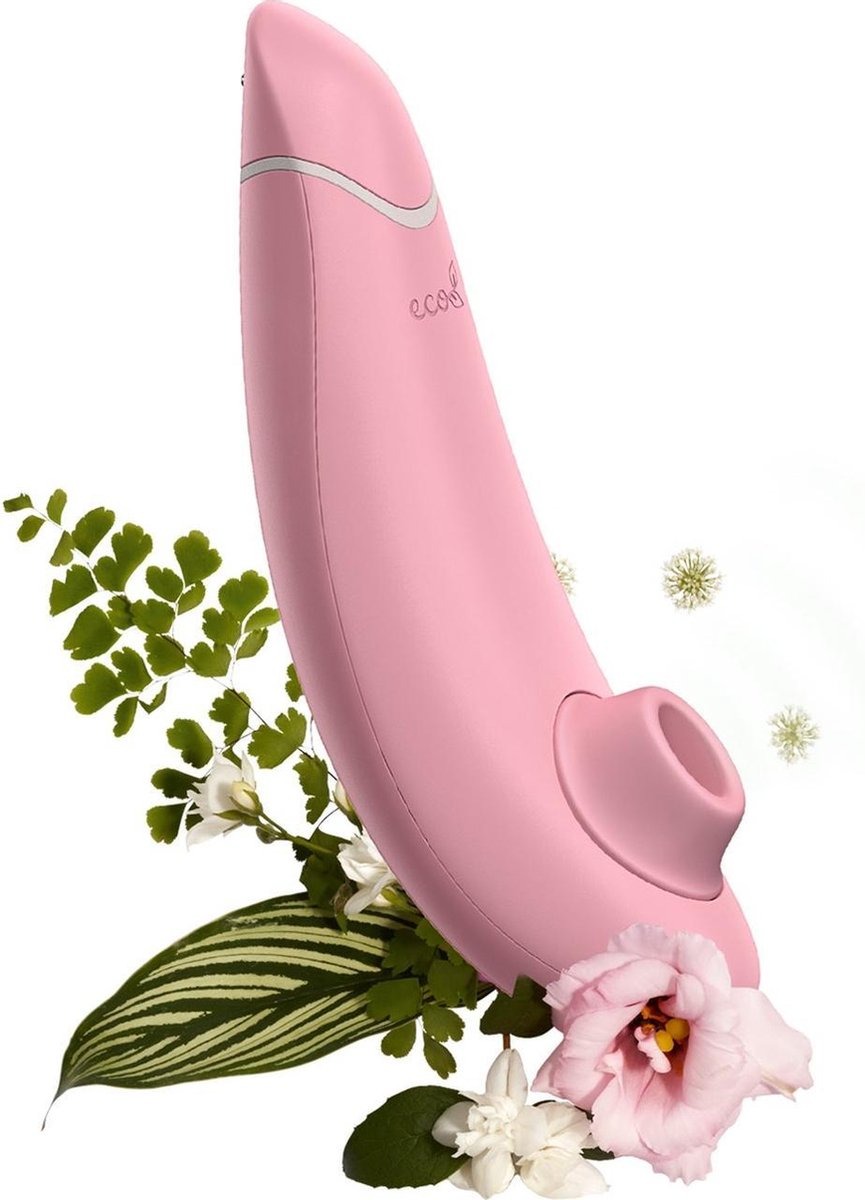 Бесконтактный клиторальный стимулятор Womanizer Premium ECO из био материалов, PINK