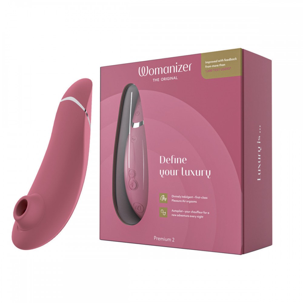 Безконтактний вакуумний кліторальний стимулятор Womanizer Premium 2 малиновий