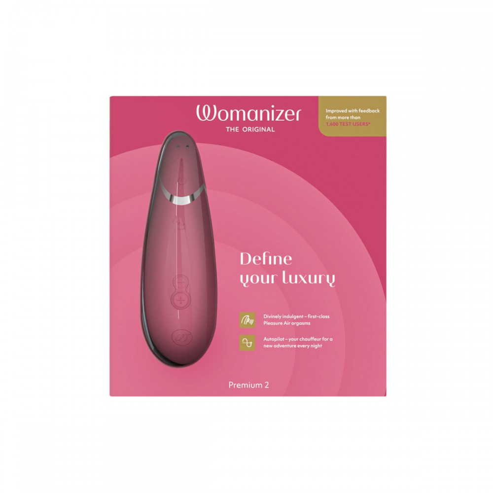 Безконтактний вакуумний кліторальний стимулятор Womanizer Premium 2 малиновий