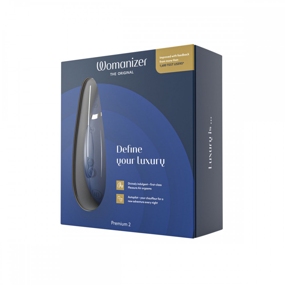 Безконтактний вакуумний кліторальний стимулятор Womanizer Premium 2 синій