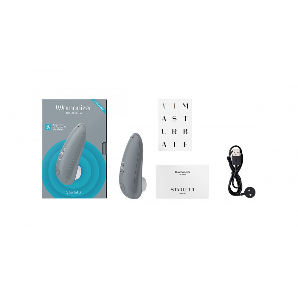 Вакуумний кліторальний стимулятор Womanizer Starlet 3 Gray