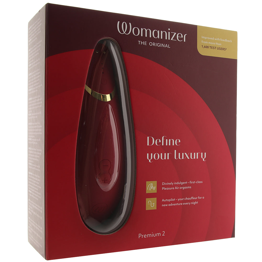Безконтактний вакуумний кліторальний стимулятор Womanizer Premium 2 бордовий
