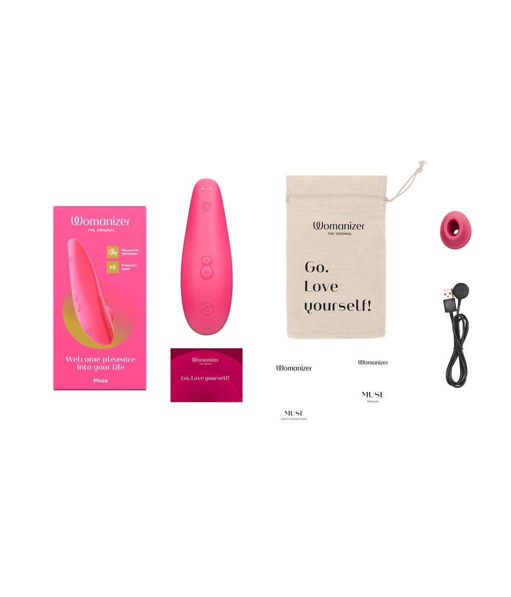 Вакуумний кліторальний стимулятор WOMANIZER Muse Pink Rose