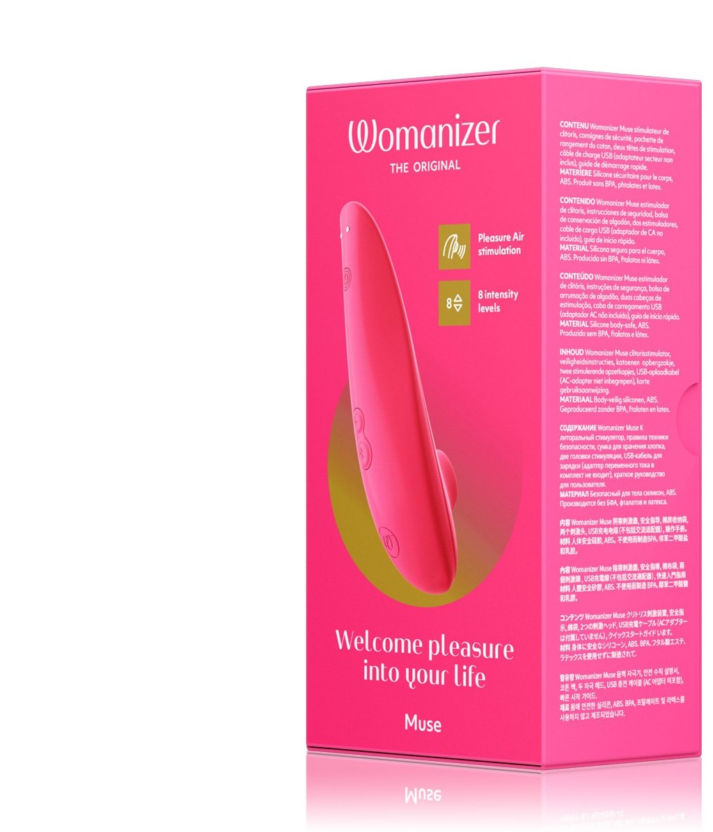 Вакуумний кліторальний стимулятор WOMANIZER Muse Pink Rose