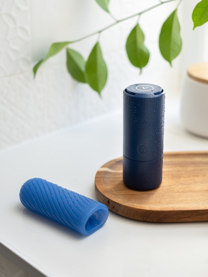 Мастурбатор-міні двосторонній синій Arcwave Ghost On Counter з чохлом для зберігання