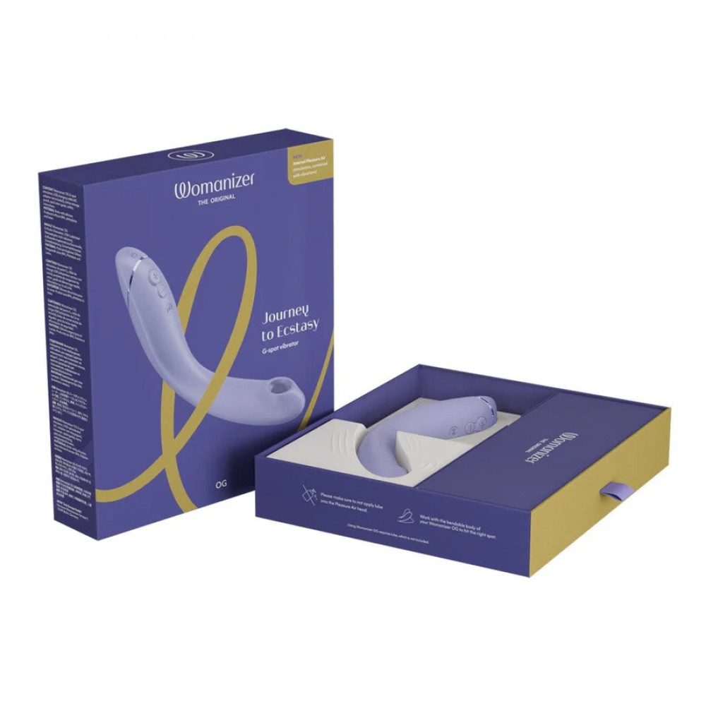 Вібратор для точки G c вакуумною стимуляцією Womanizer OG Lilac