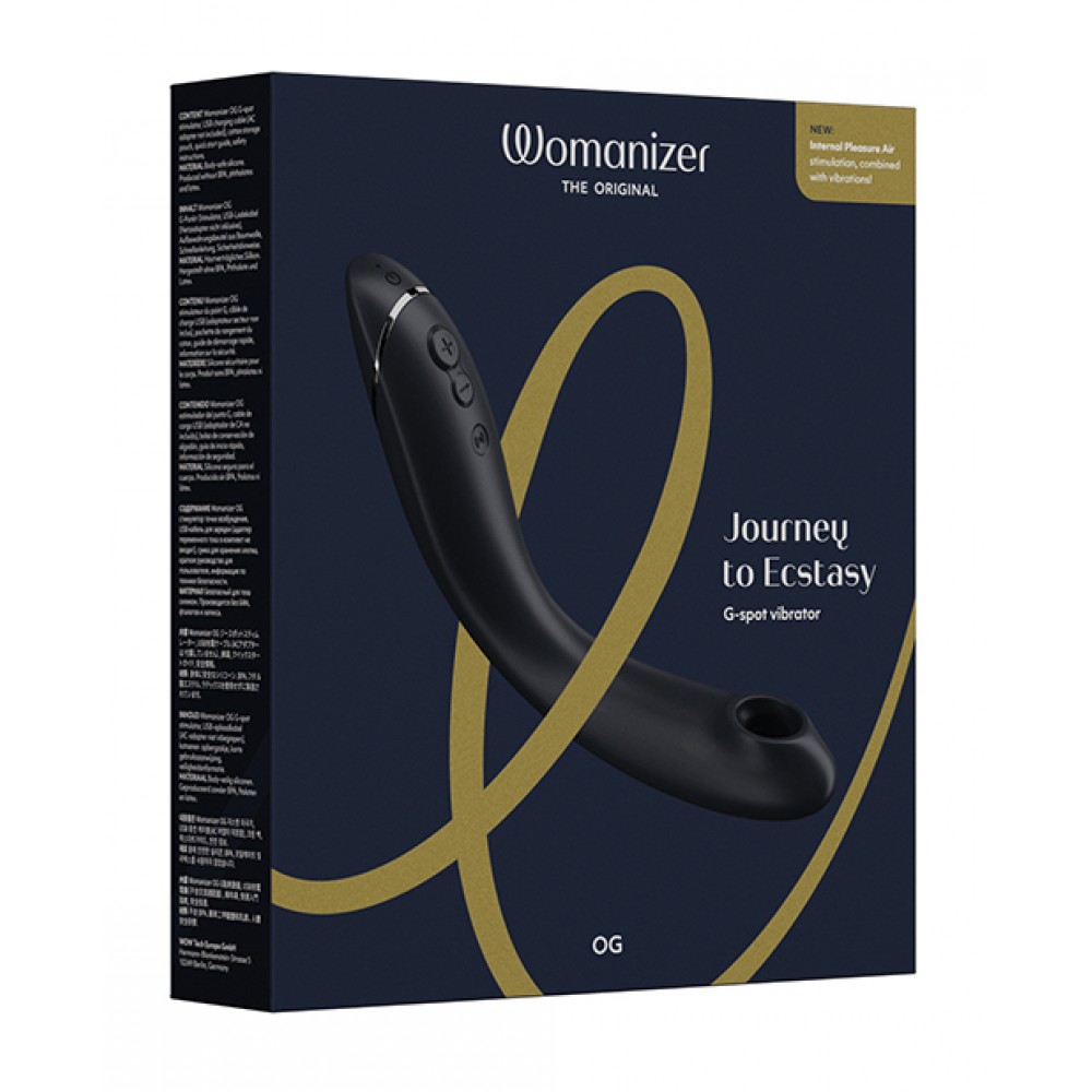 Вибратор для точки G c вакуумной стимуляцией Womanizer OG Slate
