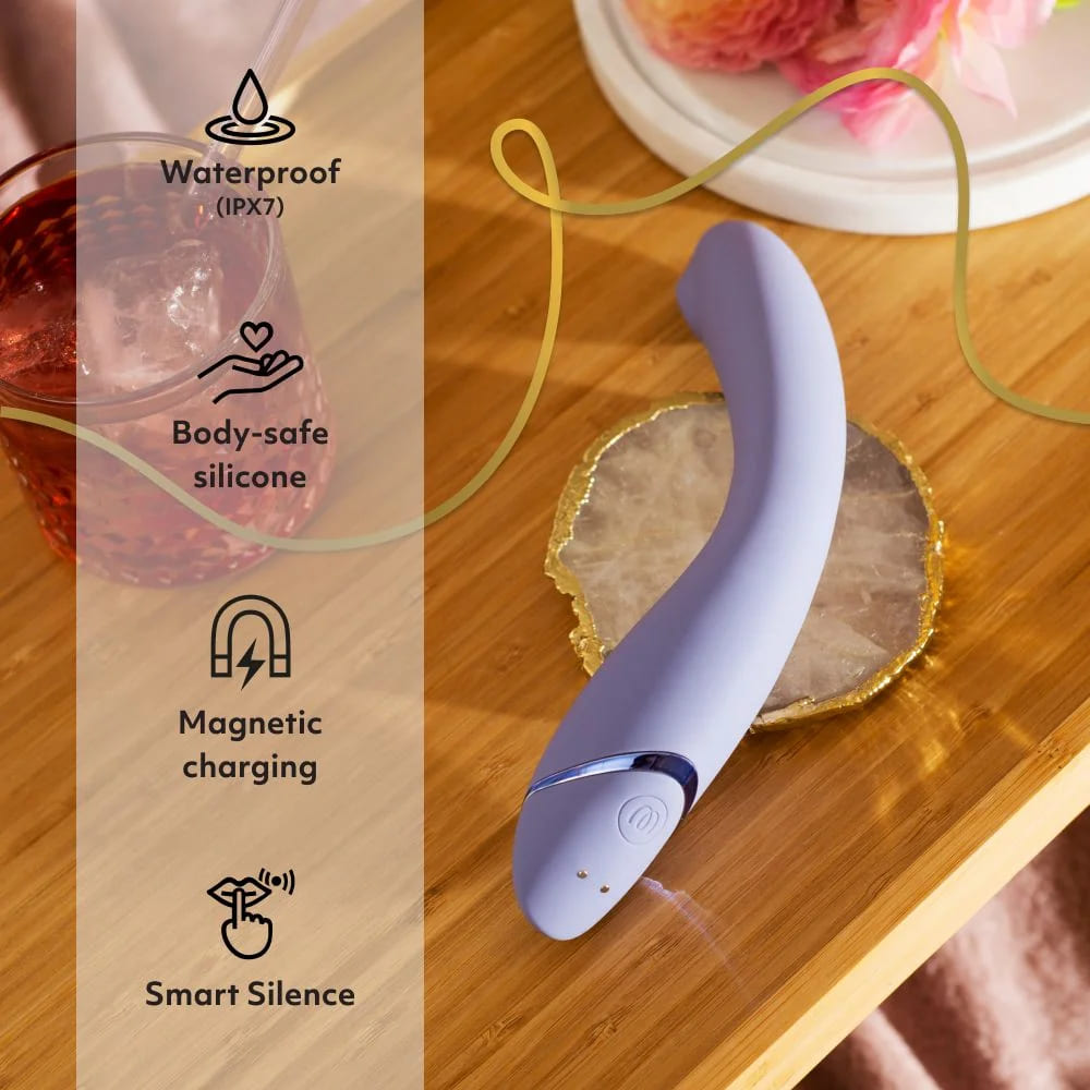 Вібратор для точки G c вакуумною стимуляцією Womanizer OG Aubergine