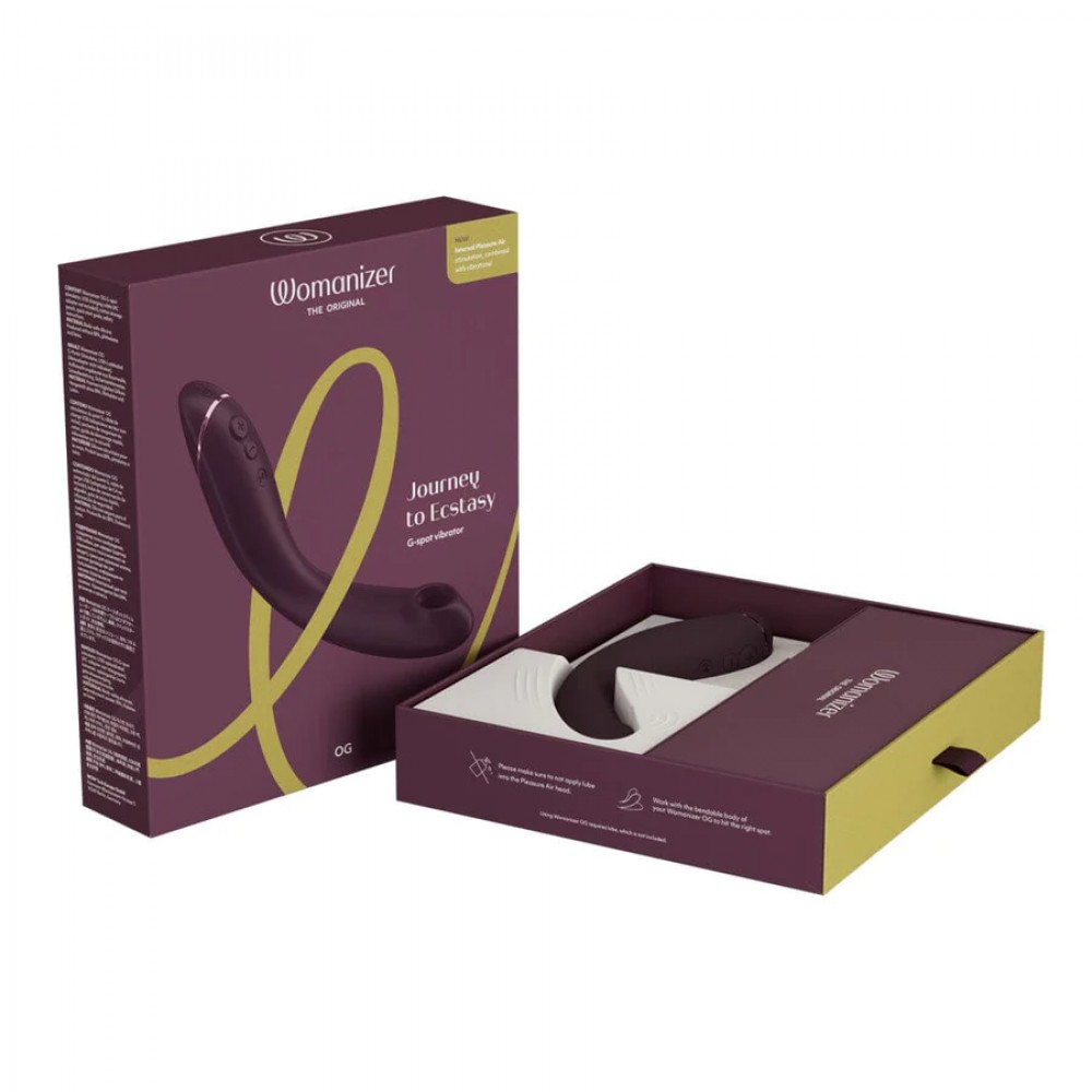 Вібратор для точки G c вакуумною стимуляцією Womanizer OG Aubergine