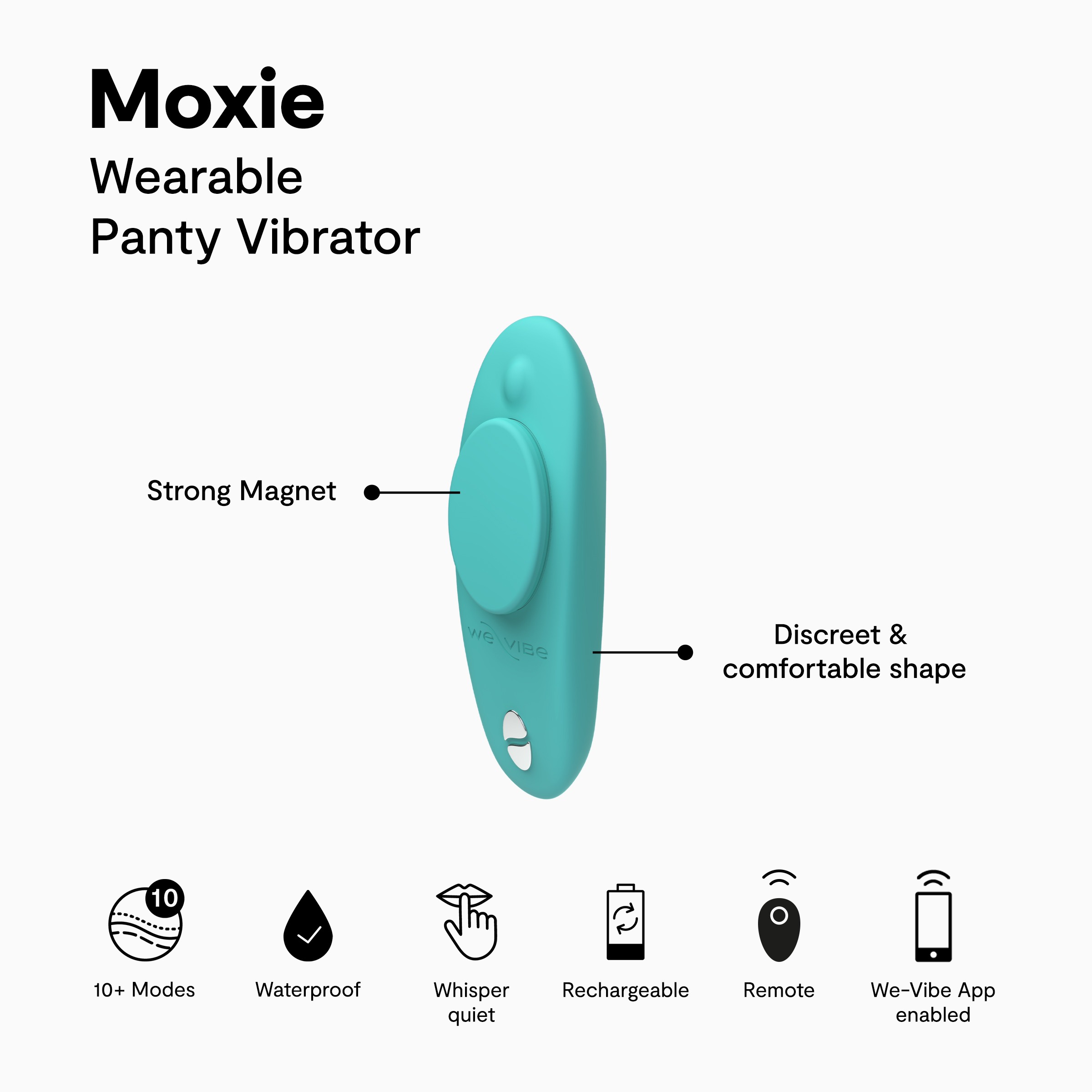 Вібратор в трусики WE-VIBE Moxie+ Aqua