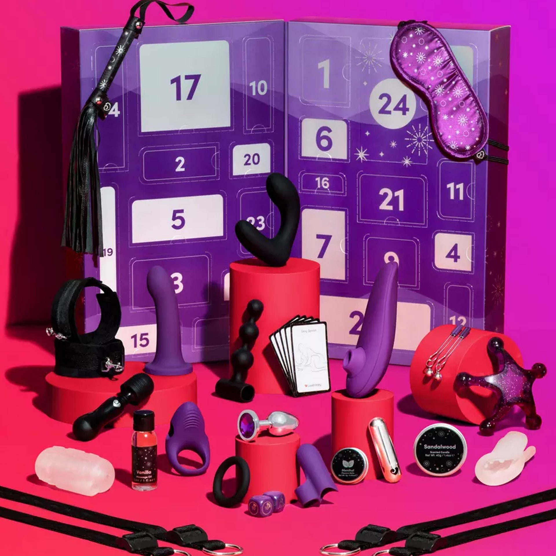 Адвент календар (24 предмета) Lovehoney Couple's Advent Calendar Фиолетовый