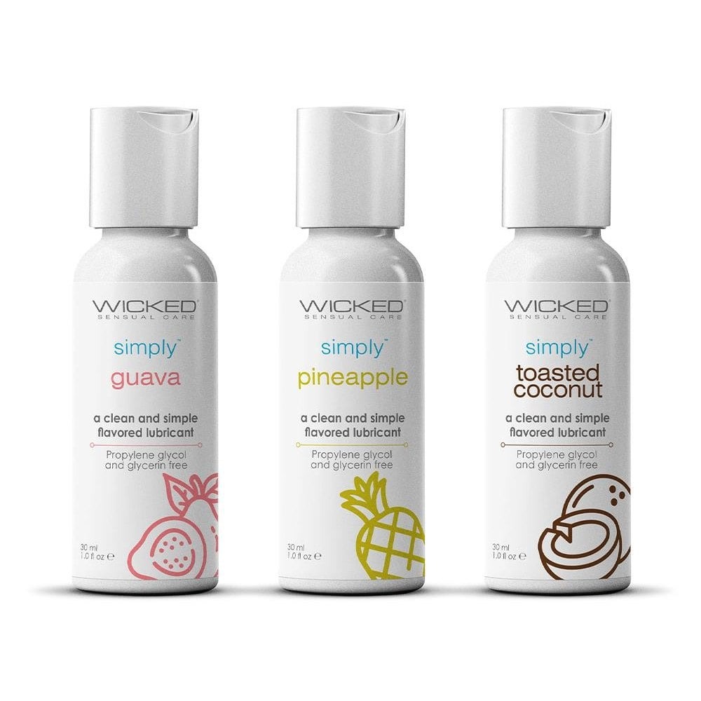 Набір ароматизованих лубрикантів Wicked Simply Tropical Trio Kit, 3 шт.