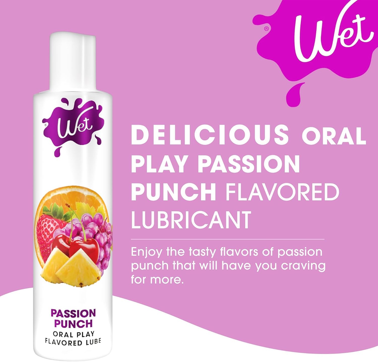 Лубрикант для орального сексу Wet Flavored Passion Punch зі смаком фруктів, 89 мл