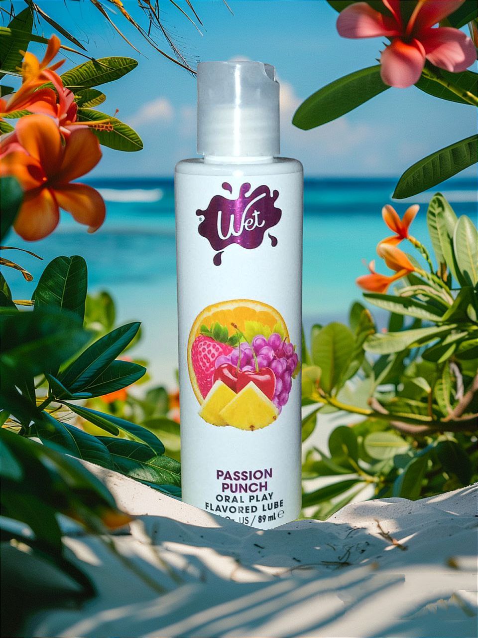Лубрикант для орального сексу Wet Flavored Passion Punch зі смаком фруктів, 89 мл