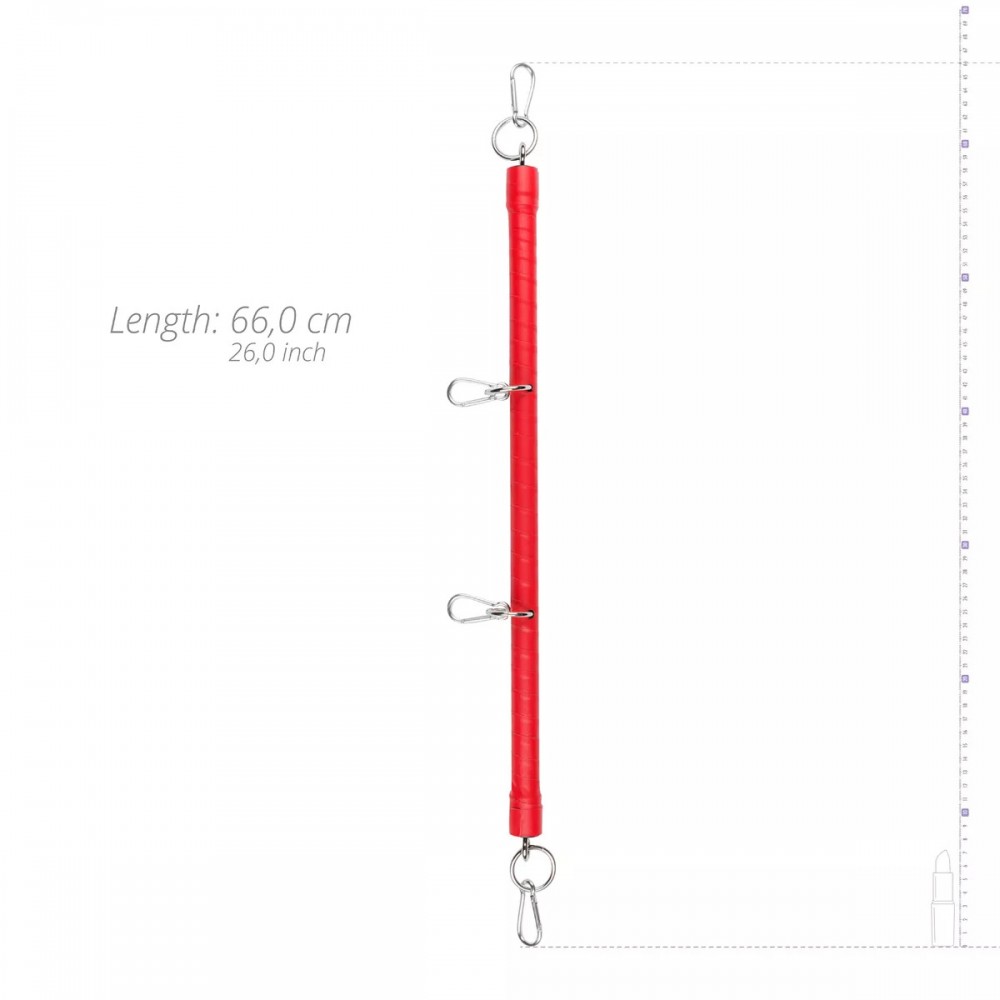 Розпірка з карабінами Whipped Shawn Spreader Bar - 50 см, червона
